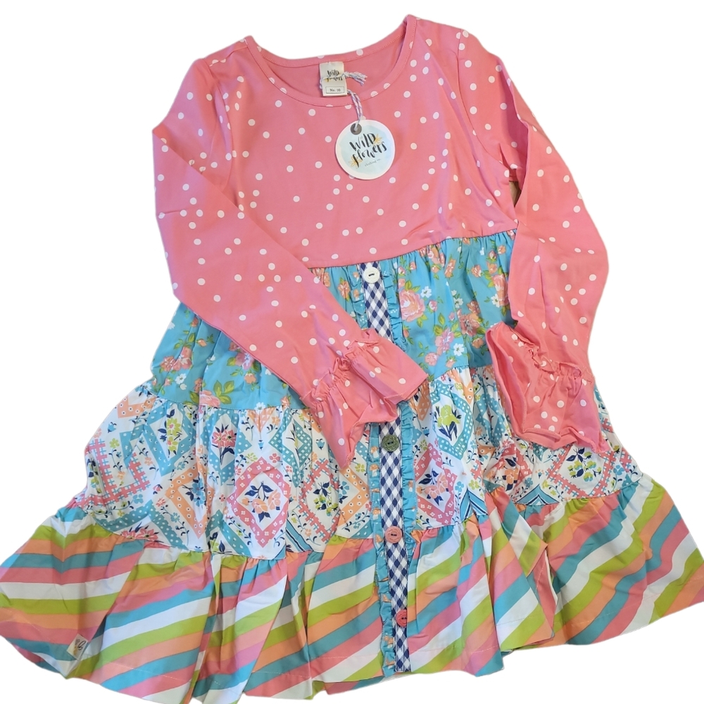 Wild flowers no 10 NWT mixed print polka dot/floral/stripes